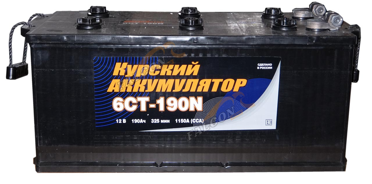 АКБ 190 КЗА болт (EN1200A) ДШВ 525х240х242 с клеммами залит