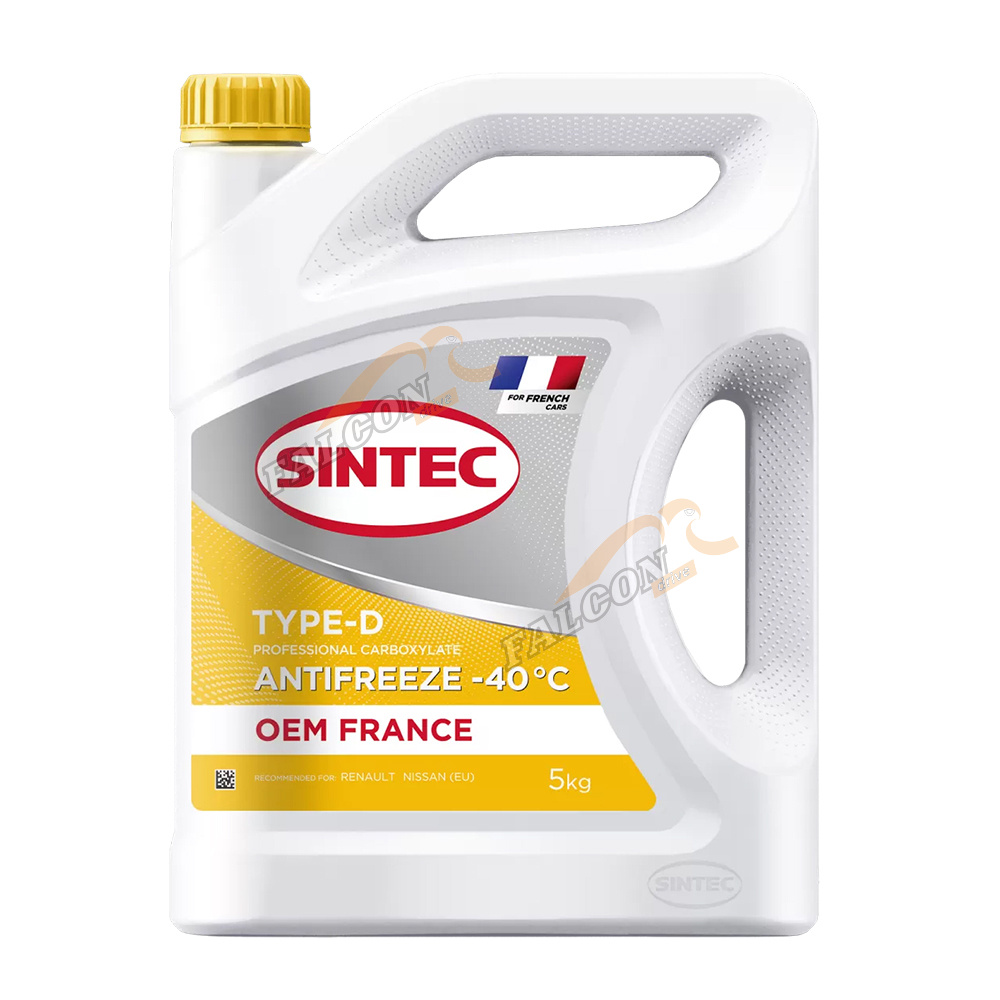 Антифриз Sintec OEM France Type-D 5кг (yellow)