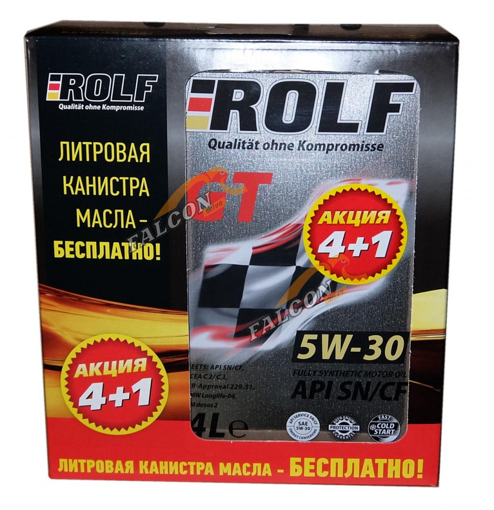 А/масло Rolf GT 5W30 4л акция 4 литра по цене 3-х SN/CF