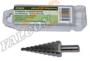 Сверло по металлу ступенчатое Р6М5К5 d4,0-20,0мм 9ступ (ДТ)