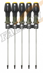 Отвертки набор Torx L 250 мм 5 пр (Т10,Т15,Т20,Т25,Т30) (ДТ) с отверстием