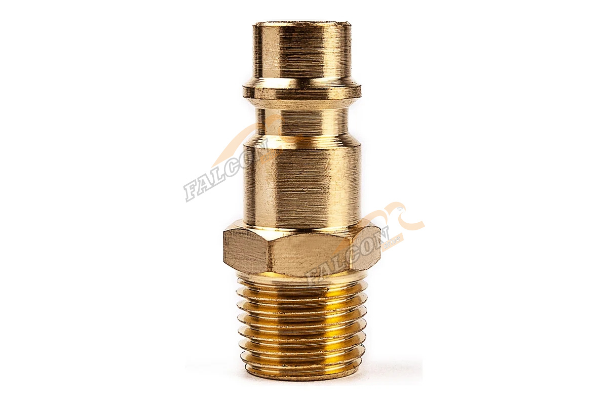 Разъем 1/4" внешняя резьба-EURO папа латунь (AV Steel)