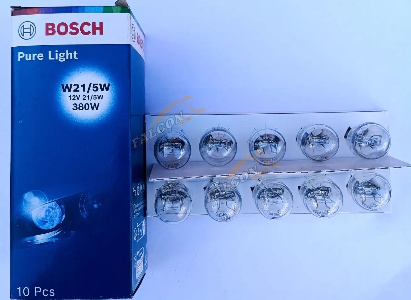 Лампа 12V21/5W (BOSCH) (б/ц)  (стоп+габариты)  (Германия) (2-х контакт ход огни КАЛИНА ГРАНТА)