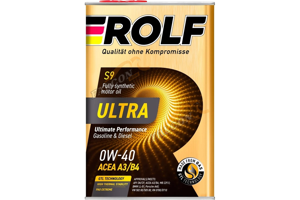 А/масло Rolf Ultra 0W40 4л A3/B4 API SN/CF