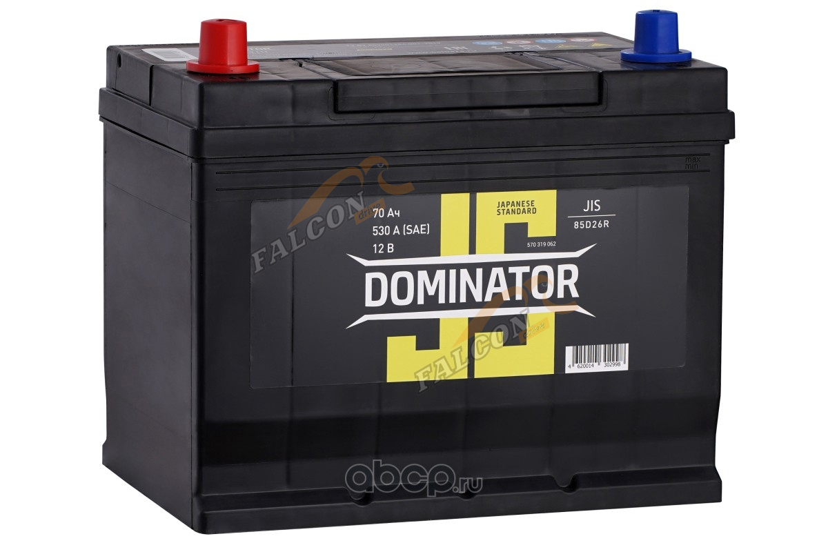 АКБ 70 Dominator (JIS) (EN450) ASIA ДШВ 258х172х220 залит