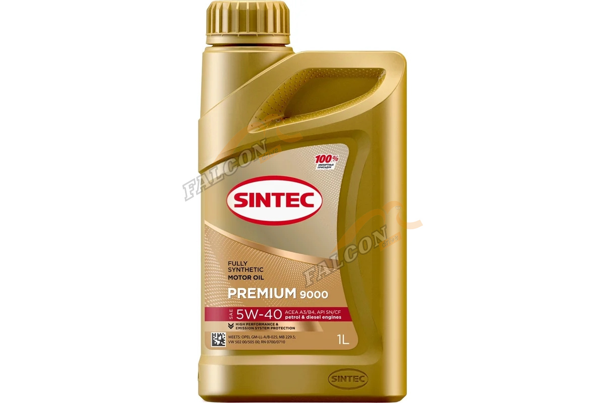 А/масло SINTEC Premium 9000 5W40 синт 1л A3/B4