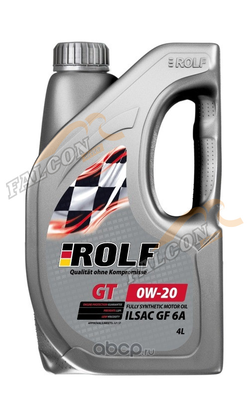 А/масло Rolf GT 0W20 4л API SP ILSAC GF-6A ПЛАСТИК
