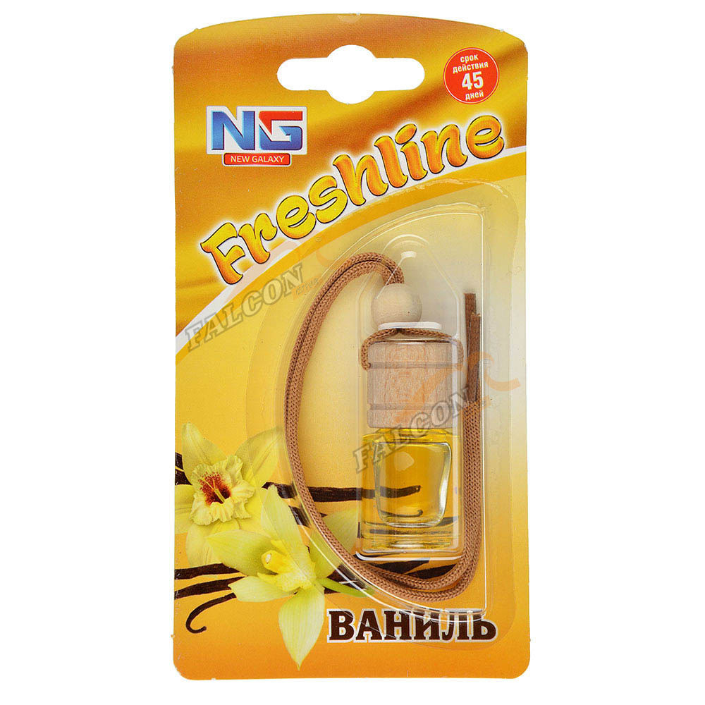 Ароматизатор подвес жидкий (NEW GALAXY) Ваниль  Бутылочка (дерево+стекло) FRESHLINE