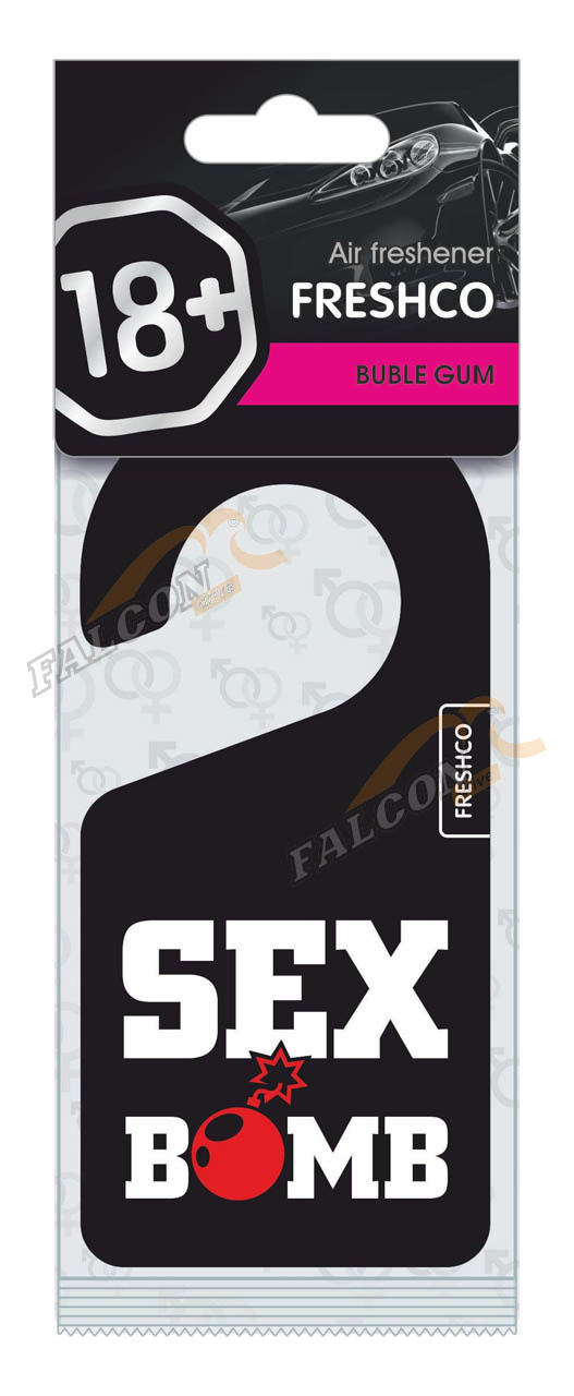 Ароматизатор подвес картон (FRESHCO) "18+" Бабл гам AR1VM010