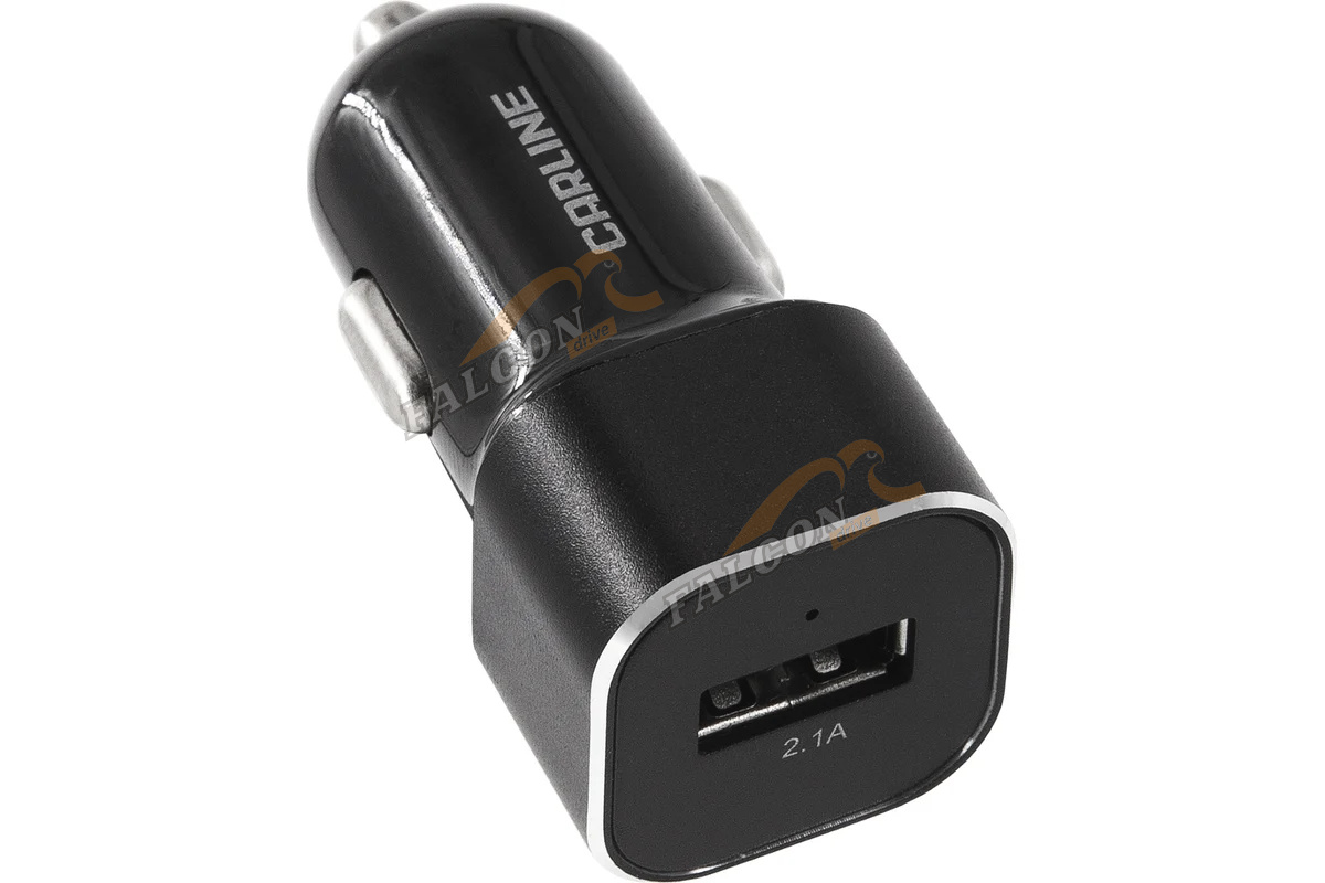 Зарядка USB в прикуриватель (CarLine) 12V/24V 1xUSB 2.1A Чёрный CH-1U21A