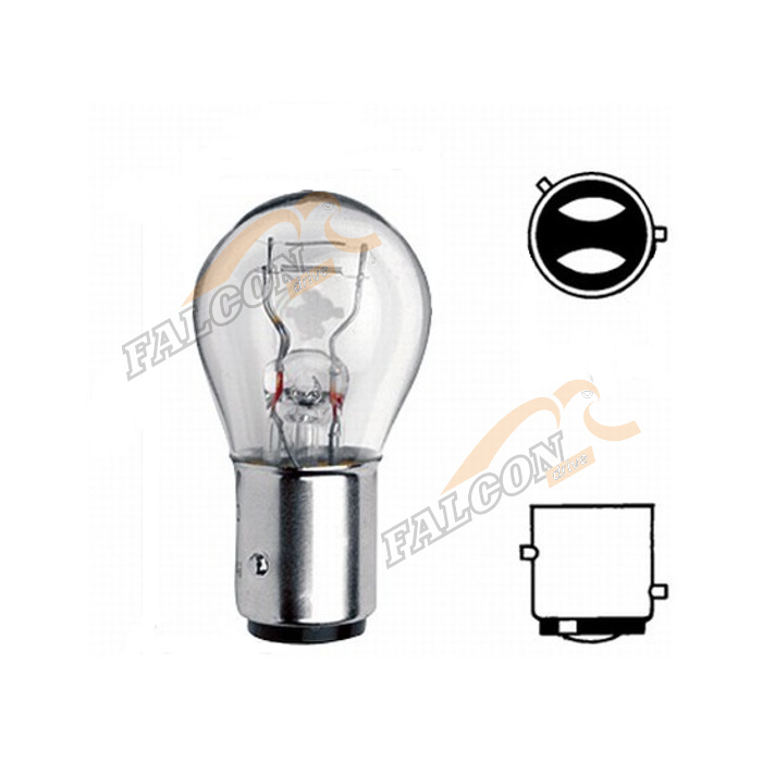 Лампа 12V21/4W (ДИАЛУЧ) (стоп+габариты смещ.цоколь) BAZ15d 92204PR 