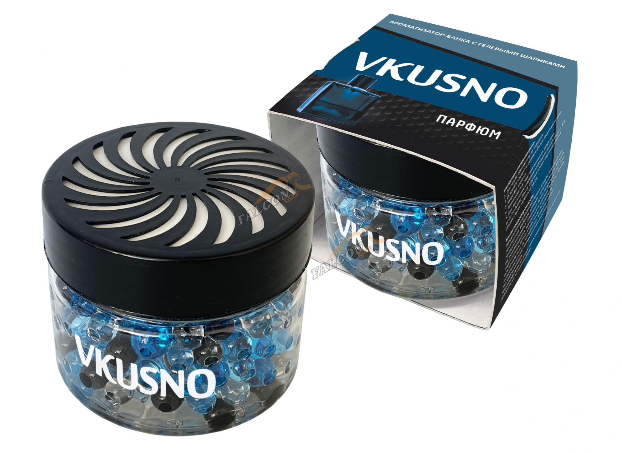 Ароматизатор на панель гель (Vkusno) банка с гелевыми шариками Парфюм