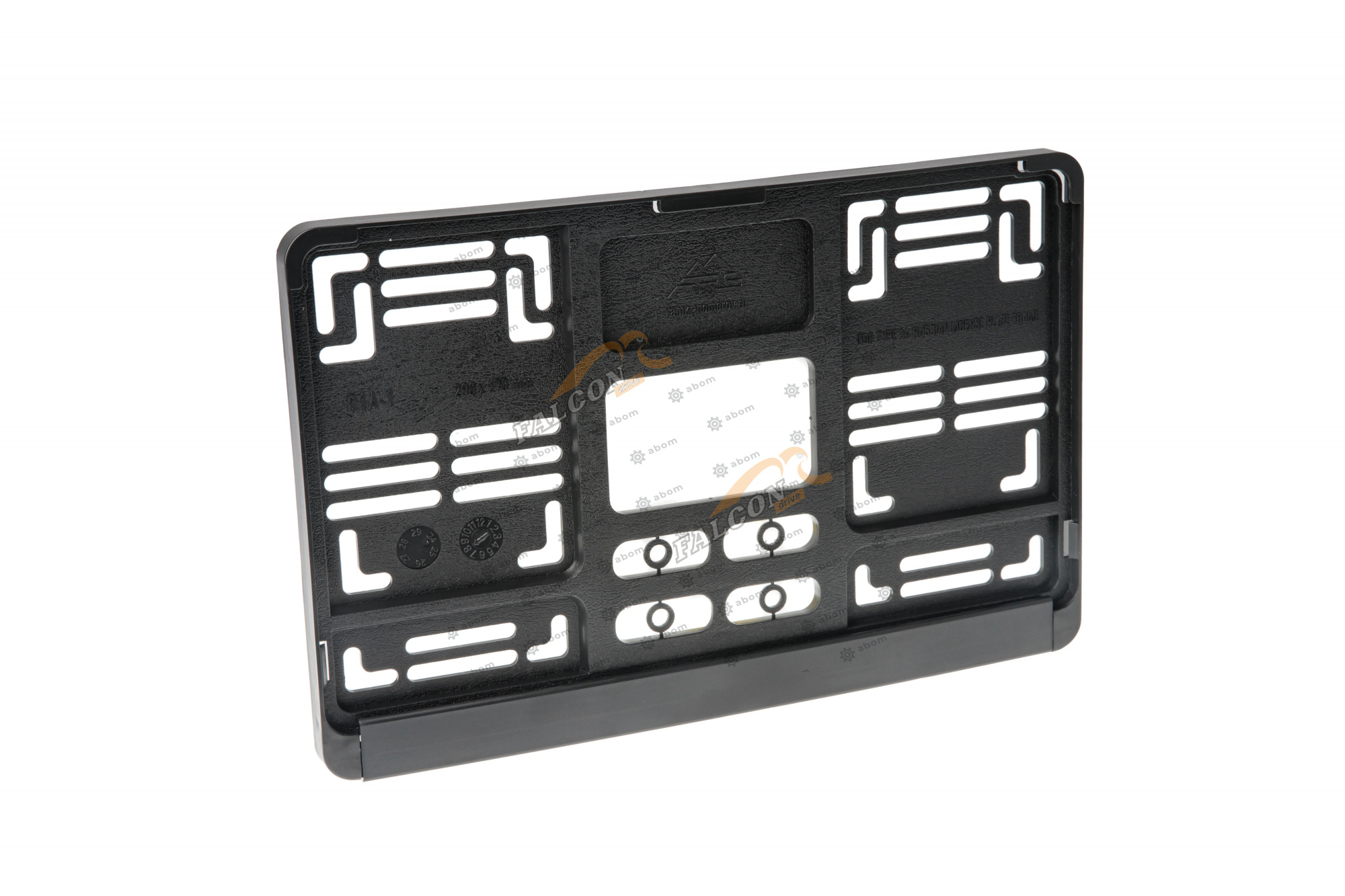 Рамка под номер LECAR чёрная чистая с вкладышем LECAR для китайских автомобилей (290х170 мм)