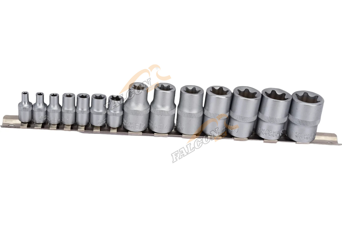 Набор головок тип Е 1/2", 1/4" 14 пр (Сервис Ключ) 