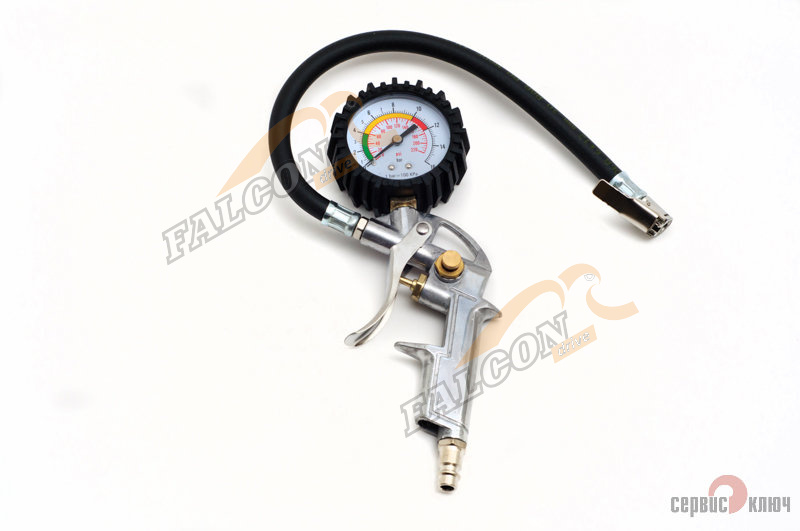 Пистолет для накачки шин с манометром 16 атм (Сервис Ключ)