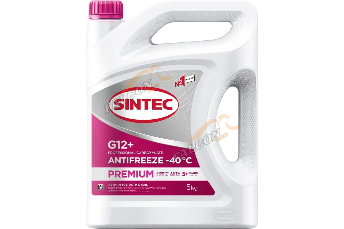 Антифриз Sintec Premium G12+ 5кг pink -40