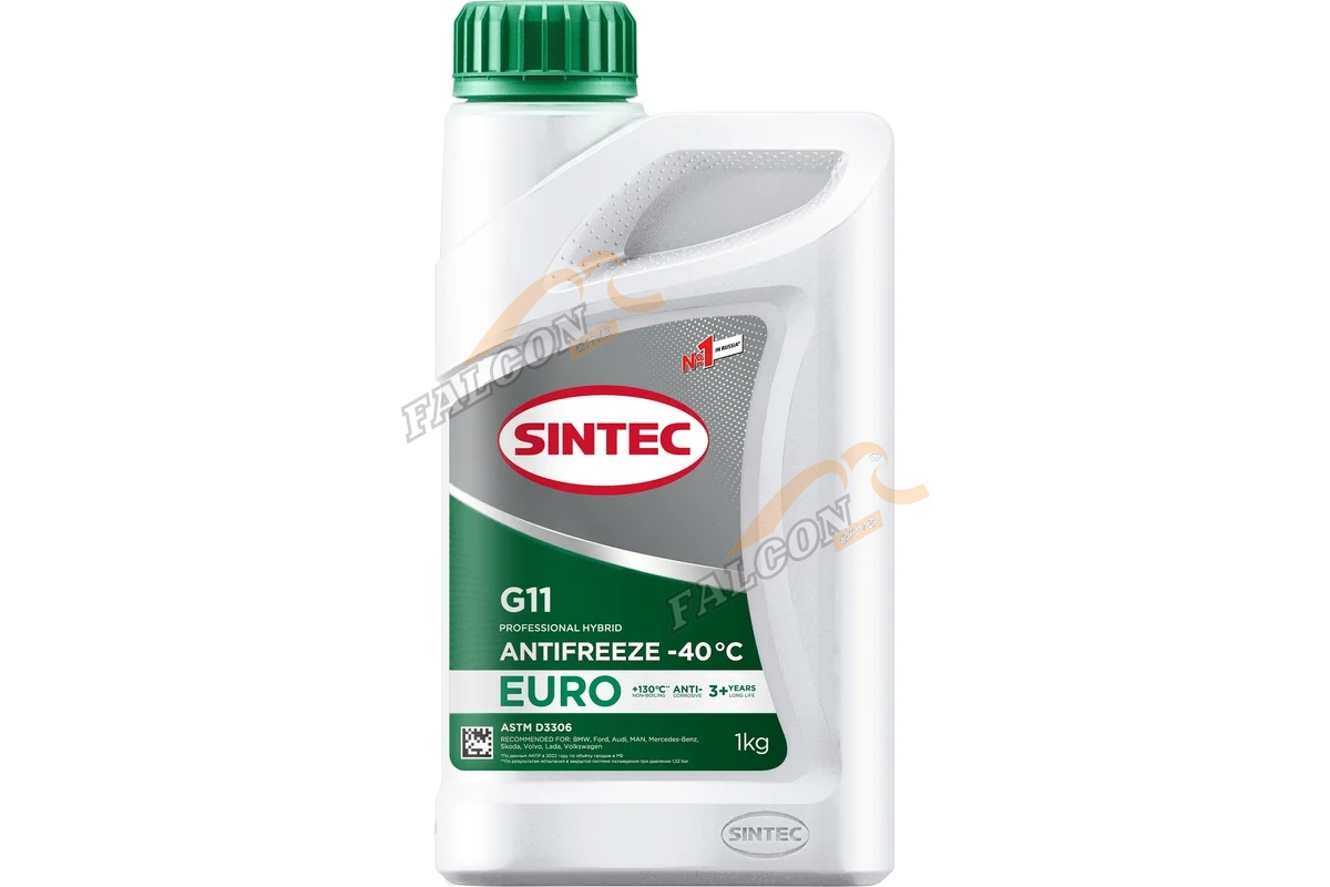 Антифриз Sintec Euro G-11 1кг green -40 (Ак)