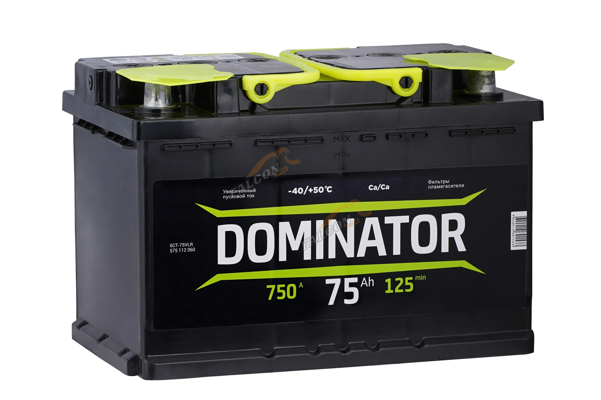АКБ 75R Dominator (ОБР) (EN750) ДШВ 276х175х190 залит