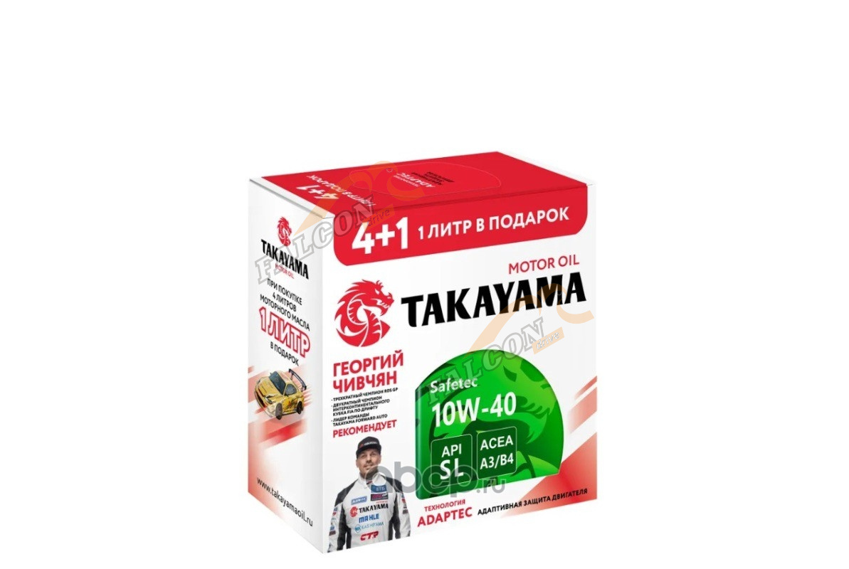 А/масло TAKAYAMA (МЕТАЛЛ) 10W40 п/с 4л SL А3/В4 Safetec акция 4+1