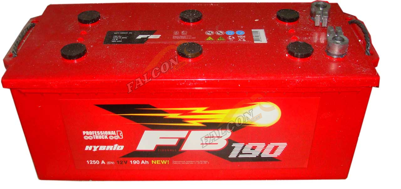 АКБ 190 FB (EN1300) ДШВ 513х223х217 с клеммами залит