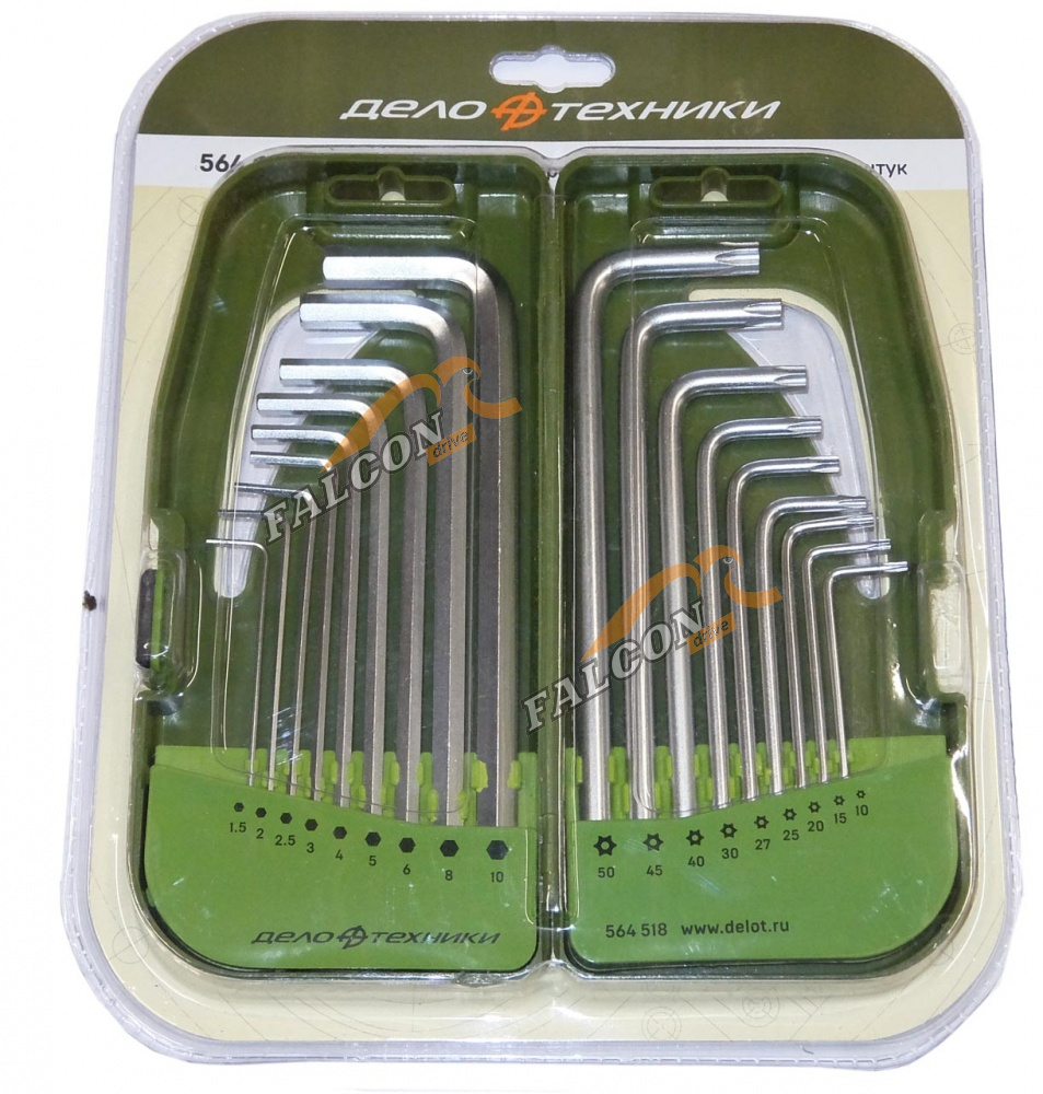 Набор ключей шестигр и TORX 18 пр (ДТ)