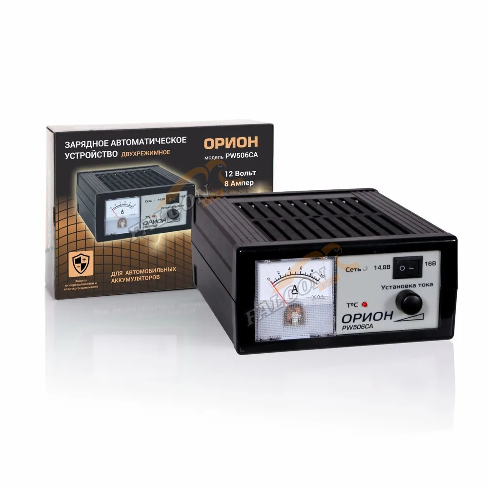 ЗУ  12V,  0-6А (Орион) РЯЗАНЬ PW 506CA, автомат, стрел. индик. регул