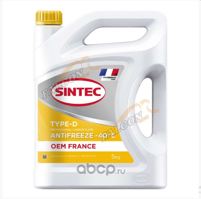 Антифриз Sintec OEM France Type-D 5кг (yellow)
