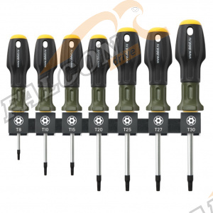 Отвертки набор Torx 7 пр (Т8,Т10,Т15,Т20,Т25,Т27,Т30) (ДТ) с отверстием