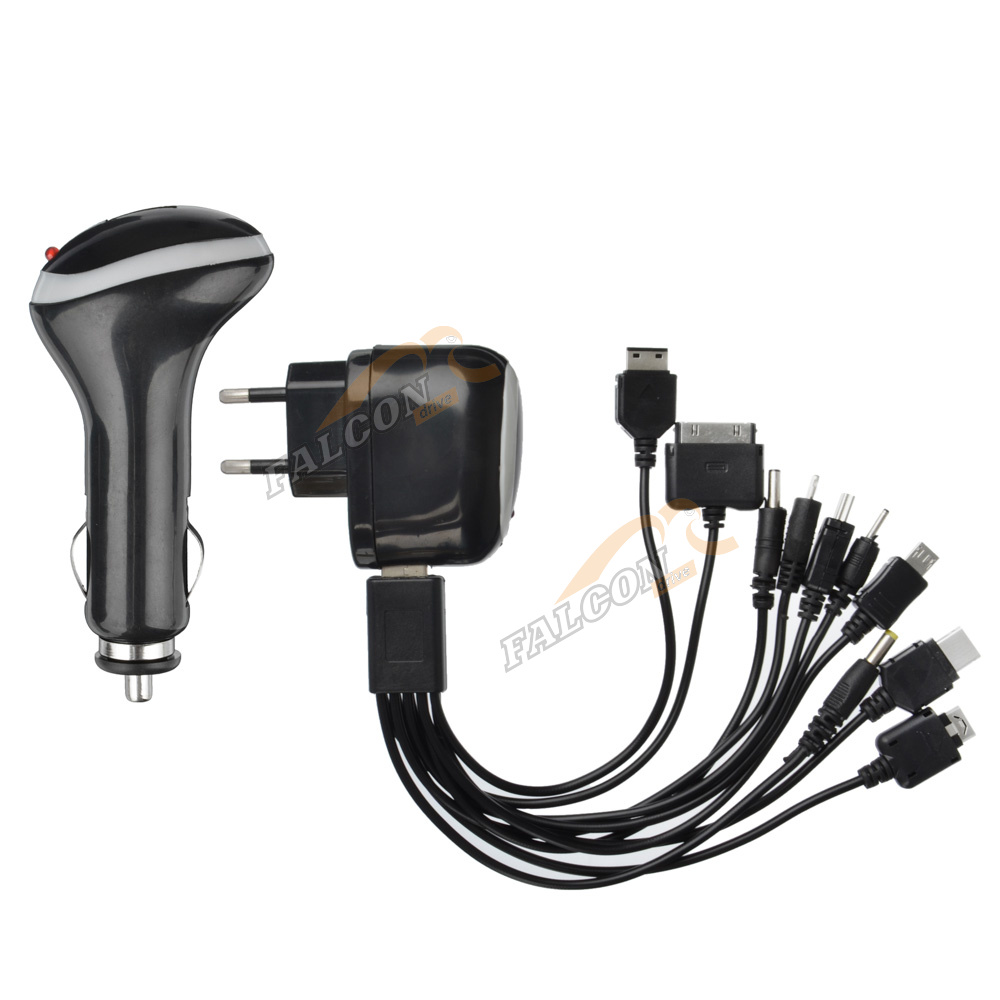 ЗУ для моб.телефона USB+10 разъ.5V 2,1Ah (NEW GALAXY) 12/24/220В 738-017