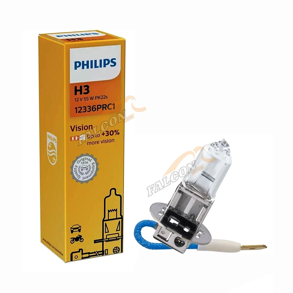 Лампа галог H3 12V55W+30% (PHILIPS) Vision 12336 PRС1 