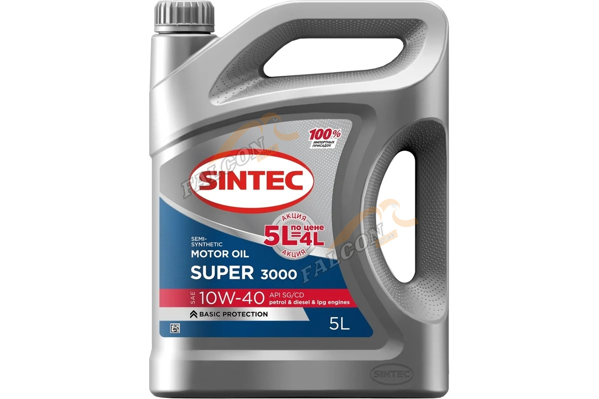 А/масло SINTEC Super 3000 10W40 п/с 5 л Акция 5л по цене 4л