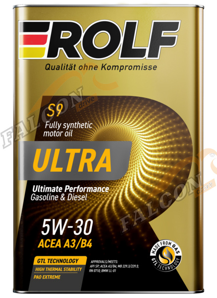 А/масло Rolf Ultra 5W30 1л A3/B4 API SP