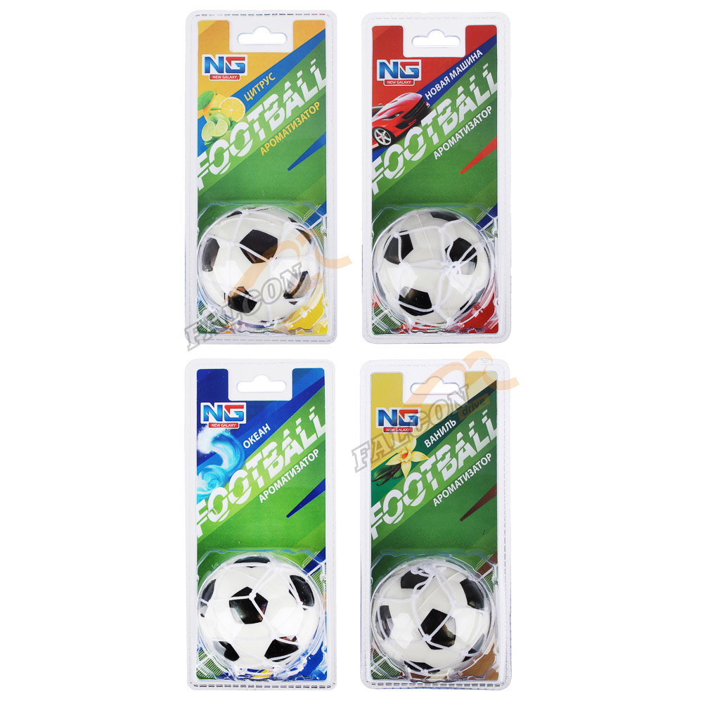 Ароматизатор подвес  Футбольный мяч (NEW GALAXY)  бабл гам, океан, новая машина, летний бриз