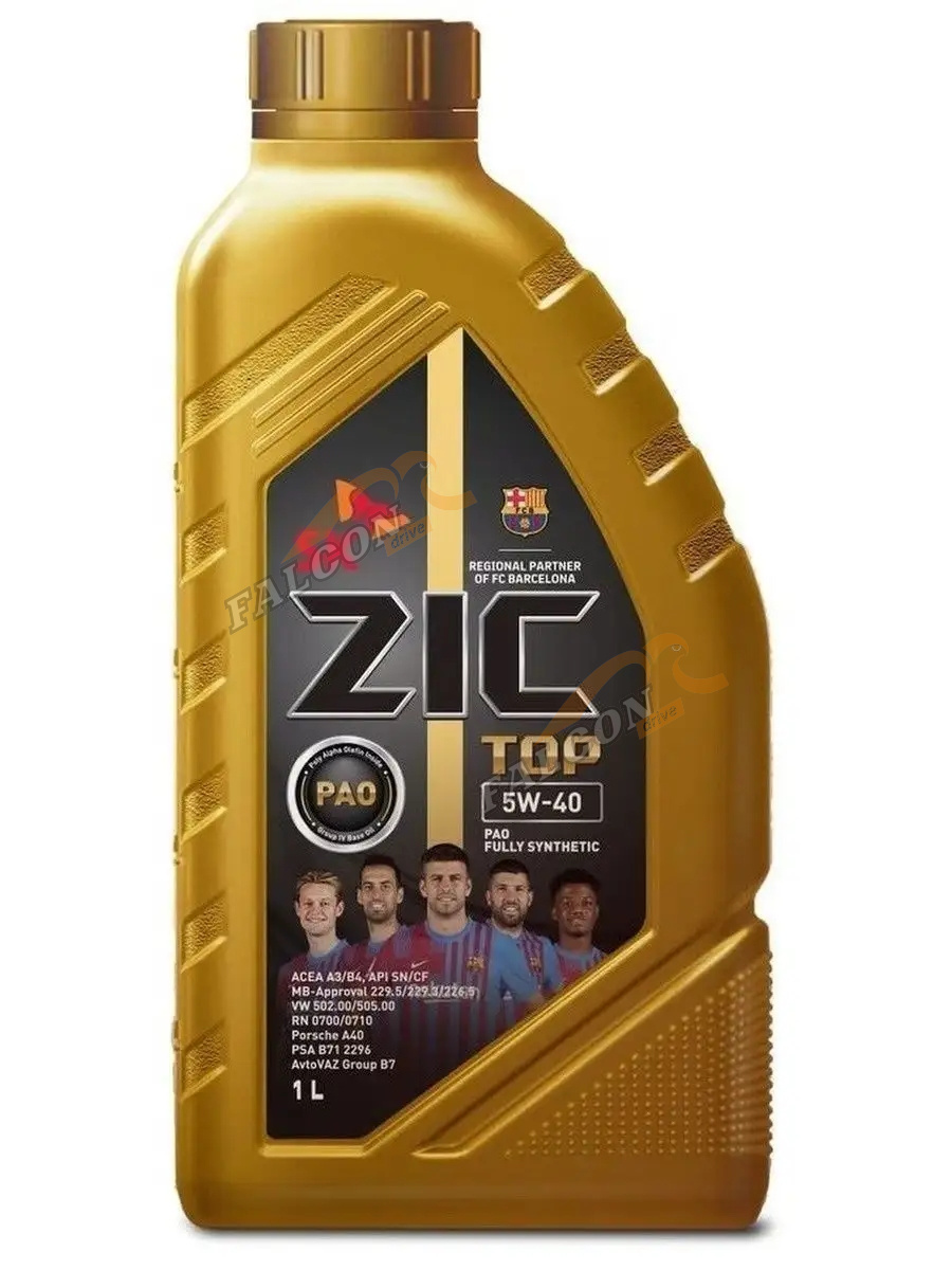 А/масло ZIC  5W40 TOP PAO 1 л A3,B4