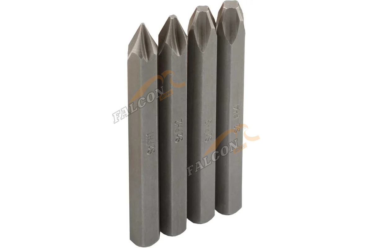 Насадки на ударную отвертку набор (PH1;2;3;4x80мм S2) Professional (АвтоДело) (11327) 40004