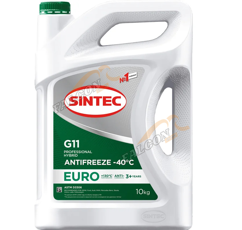 Антифриз Sintec Euro G-11 10кг green -40