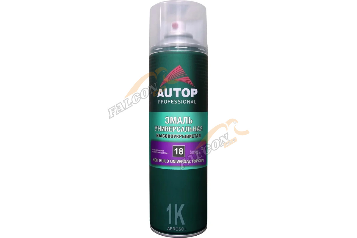 Краска акрил   Черная матовая универс №18 высокоукрывистая AUTOP PROFESSIONAL (аэр) 650 мл