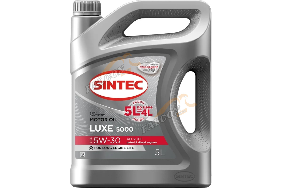 А/масло SINTEC Luxe 5000 5W30 п/с 5 л SL/CF Акция 5л по цене 4л