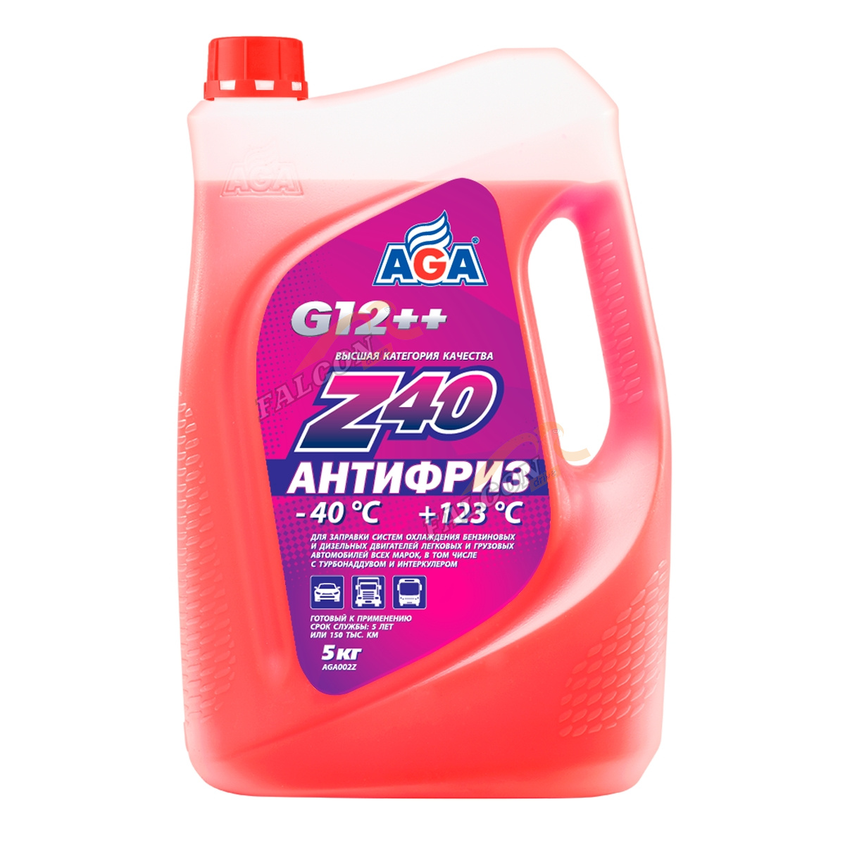 Антифриз AGA G12++ 5кг (AGA002z) (красный)