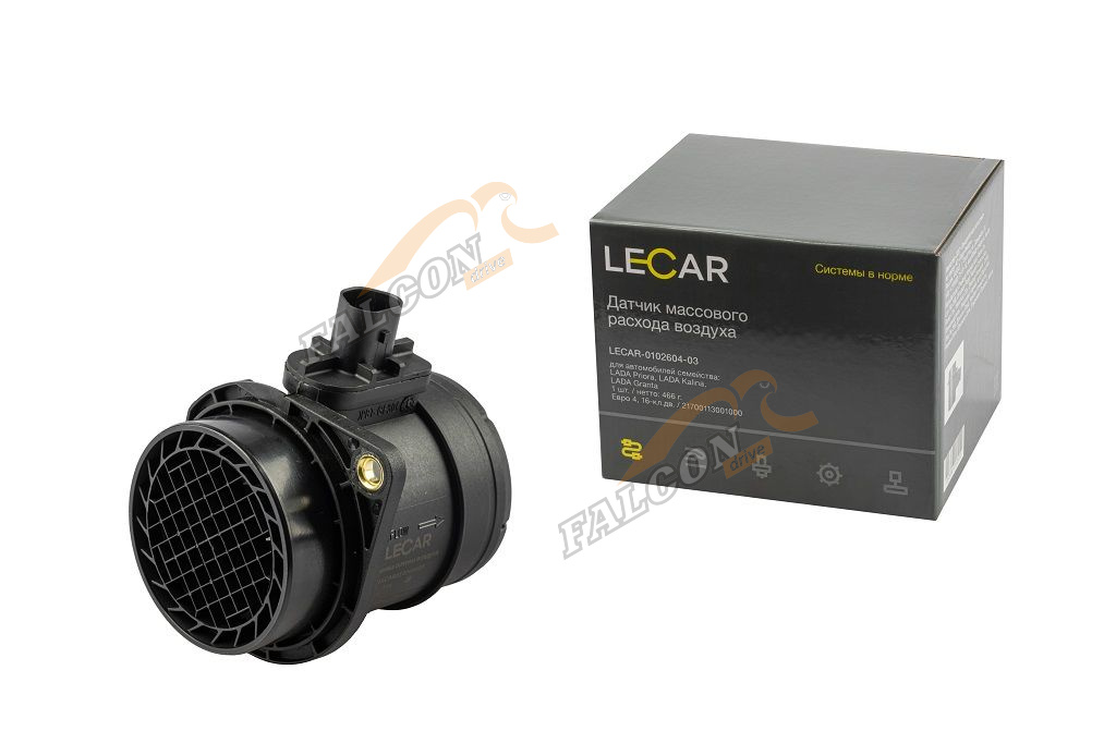 Датчик мас расх возд ВАЗ (LECAR) Priora Kalina Granta Евро4 16V 225