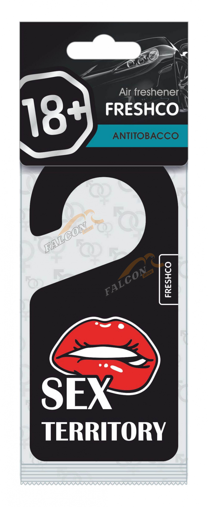 Ароматизатор подвес картон (FRESHCO) "18+" Антитабак AR1VM060