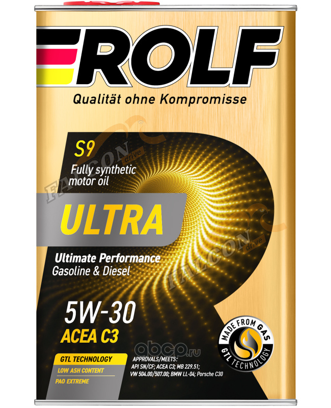 А/масло Rolf Ultra 5W30 4л C3 API SN/CF