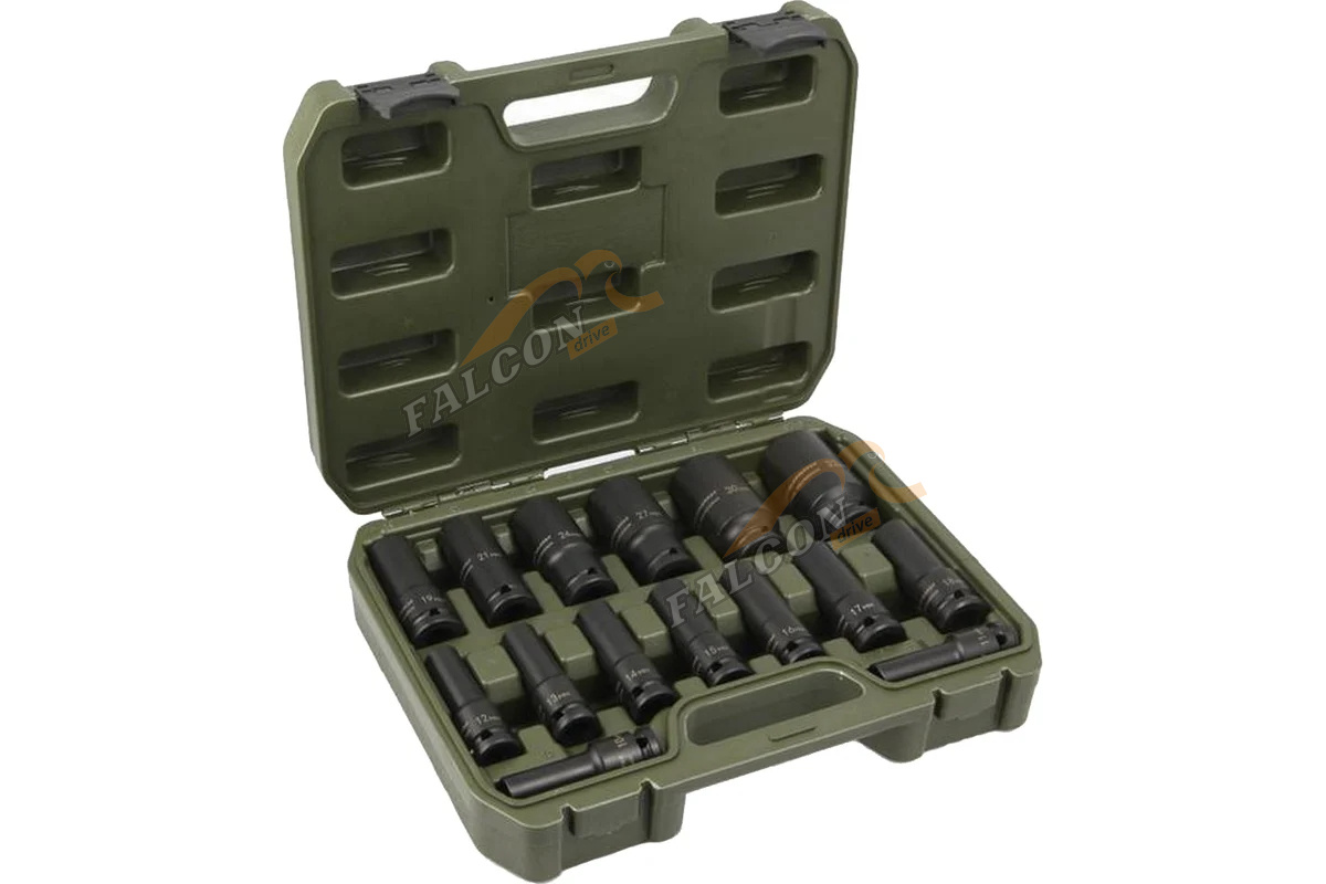 Головки набор 1/2" ударные удлинен 15 пр (ДТ) 